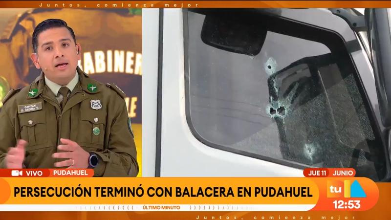 Persecución de Maipú a Quilicura terminó con delincuente herido tras balacera