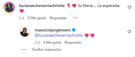Comentario de Luciana Echeverría | Instagram
