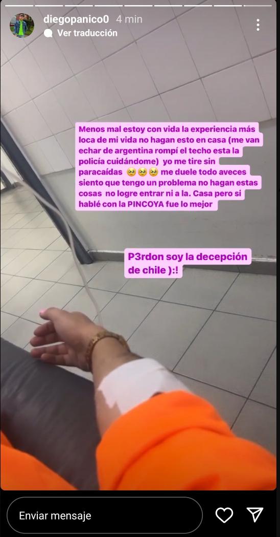 Publicación de Diego Pánico en Argentina, septiembre 2023 | Instagram