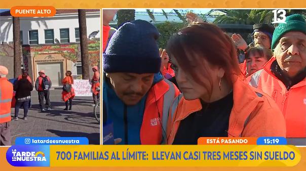 Trabajadores de Puente Alto llevan tres meses sin remuneraciones.