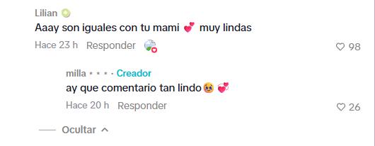 Comentario en video de hija mayor de Álvaro Ballero y Ludmila Ksenofontova | TikTok