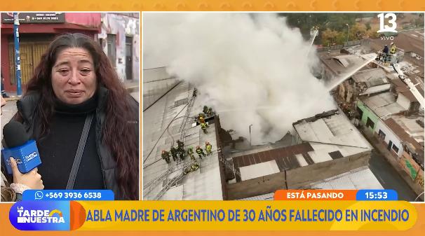 Madre de argentino fallecido conversó con La tarde es nuestra.
