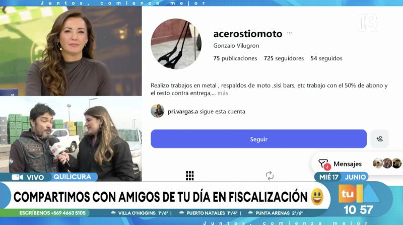 Motoquero sorprende con su historia al panel de Tu Día.