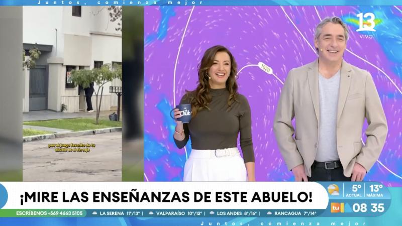 El tierno registro un abuelo con su nieto: jugaron al rin rin raja.
