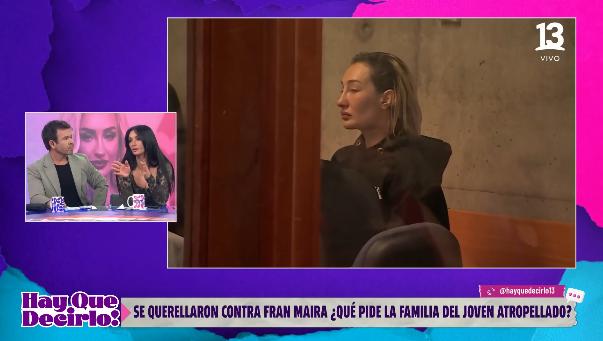 Las razones para pedir 500 millones de pesos a Fran Maira.