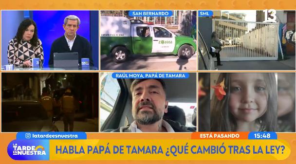 Padre de Tamara Moya se refiere a la trágica muerte de menor de 12 años en San Bernardo.