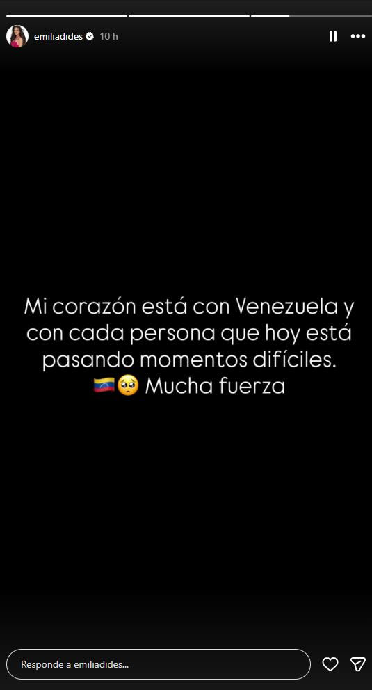 Emilia Dides envía mensaje por terremoto en Venezuela | Instagram
