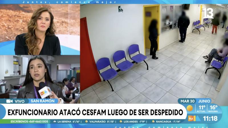 San Ramón: hombre entró a Cesfam a romper cosas y agredió a un compañero.
