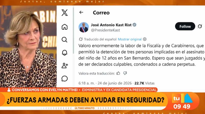 Evelyn Matthei en "Tu Día"