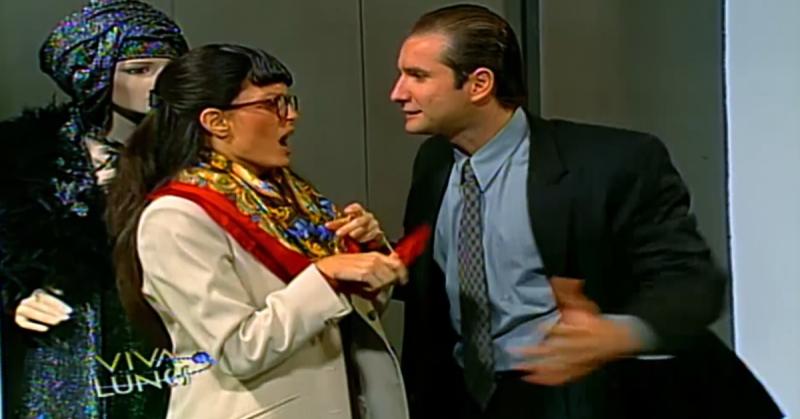 Luis Mesa y Stefanía Gómez, actores de Betty, la fea, visitaron "Viva el Lunes" en el año 2000
