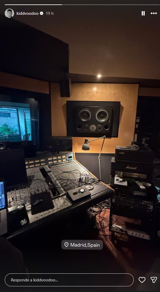 Kidd Voodoo muestra en sus redes sociales que está en el estudio | Instagram