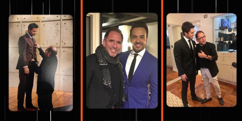 Felipe Camiroaga, Luis Fonzi y Diego Boneta son algunos de los famosos que se han vestido con diseños de Sergio Arias. Créditos: El Giornalista de 13C.