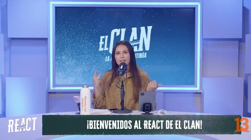 Paulina Inzunza en el react de El clan