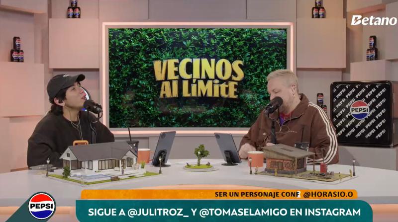 Julitroz y Tomás Leiva en el react de Vecinos al límite