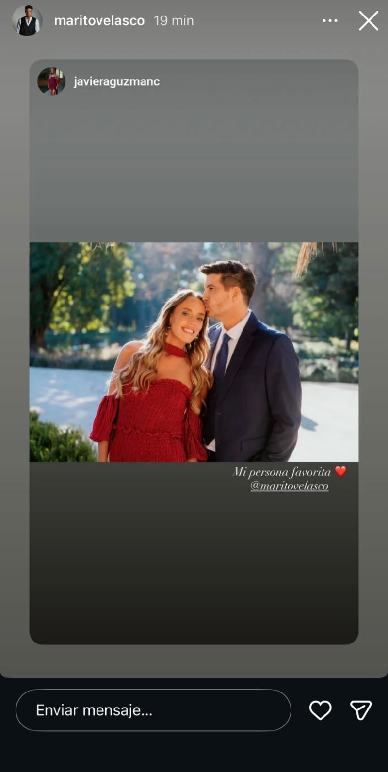 Mario Velasco y Javiera Guzmán - Instagram