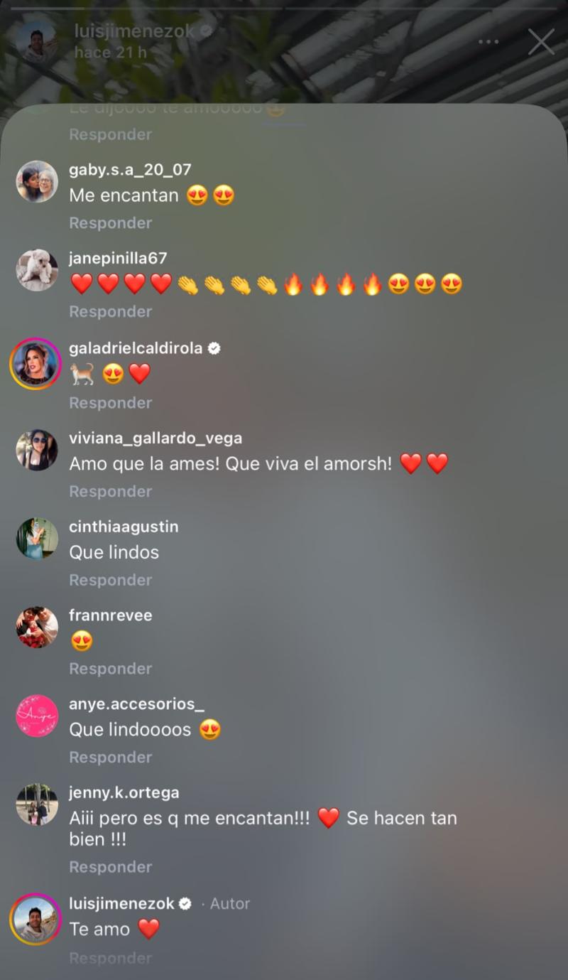 Luis Jiménez le escribe un romántico "Te amo" a Gala | Instagram