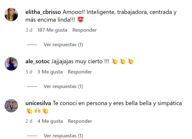 Comentarios en Instagram @carlajaracadiz