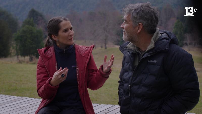 Científica Josefina Hepp y Felipe Braun. 13C