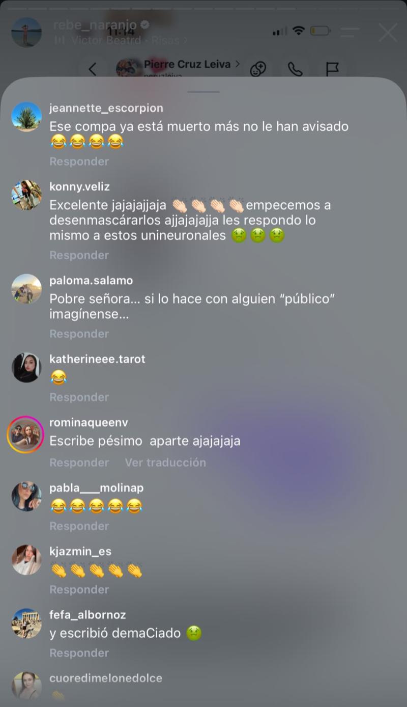 Las reacciones tras la publicación de Rebeca Naranjo | Instagram