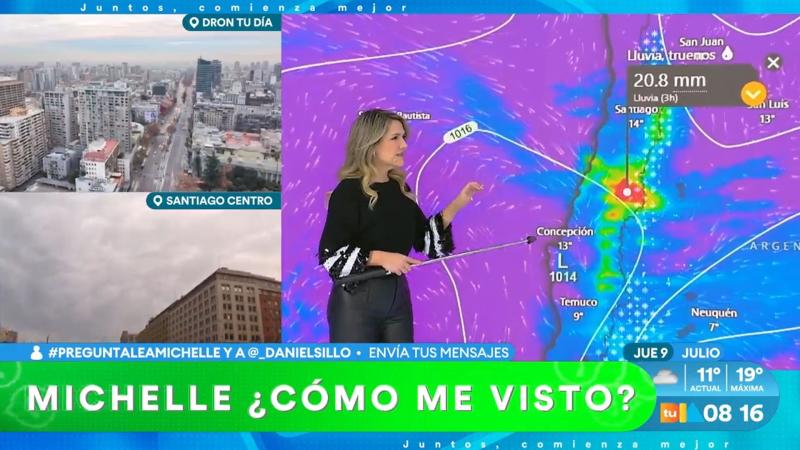 Pronóstico del tiempo para la Región Metropolitana de Michelle Adam