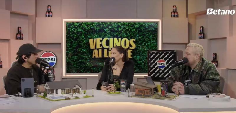 Cata Gaete en el react de "Vecinos al límite" / Canal 13