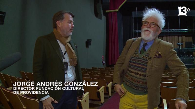 El director de la Fundación Cultural de Providencia, Jorge Andrés González, y Federico Sánchez / 13C.