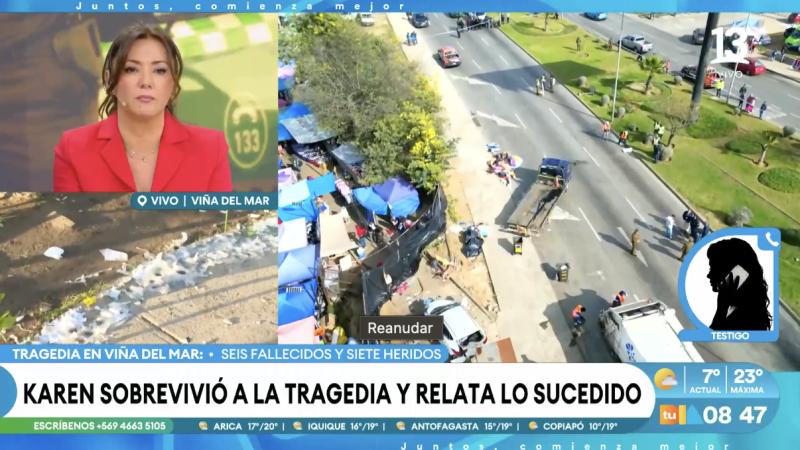 Testigo de tragedia en Viña del Mar entrega su testimonio.