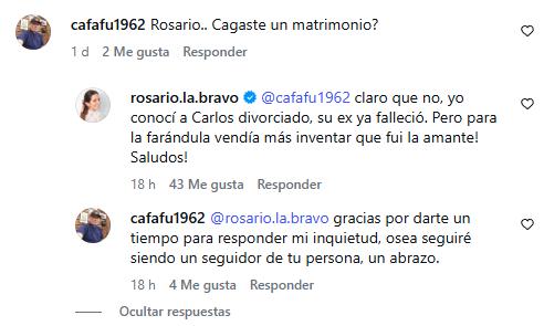 Comentarios en publicación de Rosario Bravo | Instagram