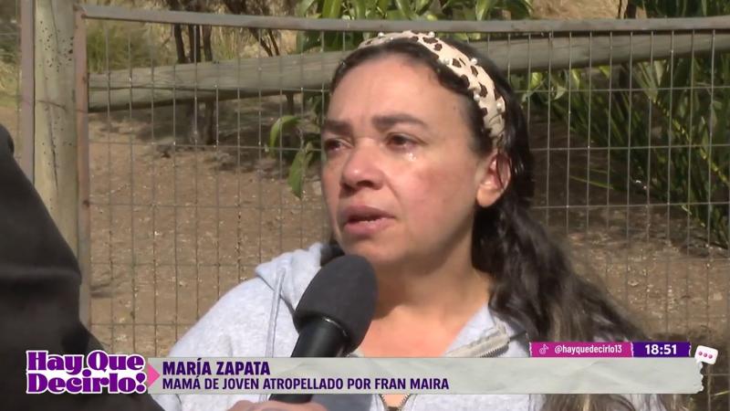 María Zapata, madre del joven atropellado por Fran Maira