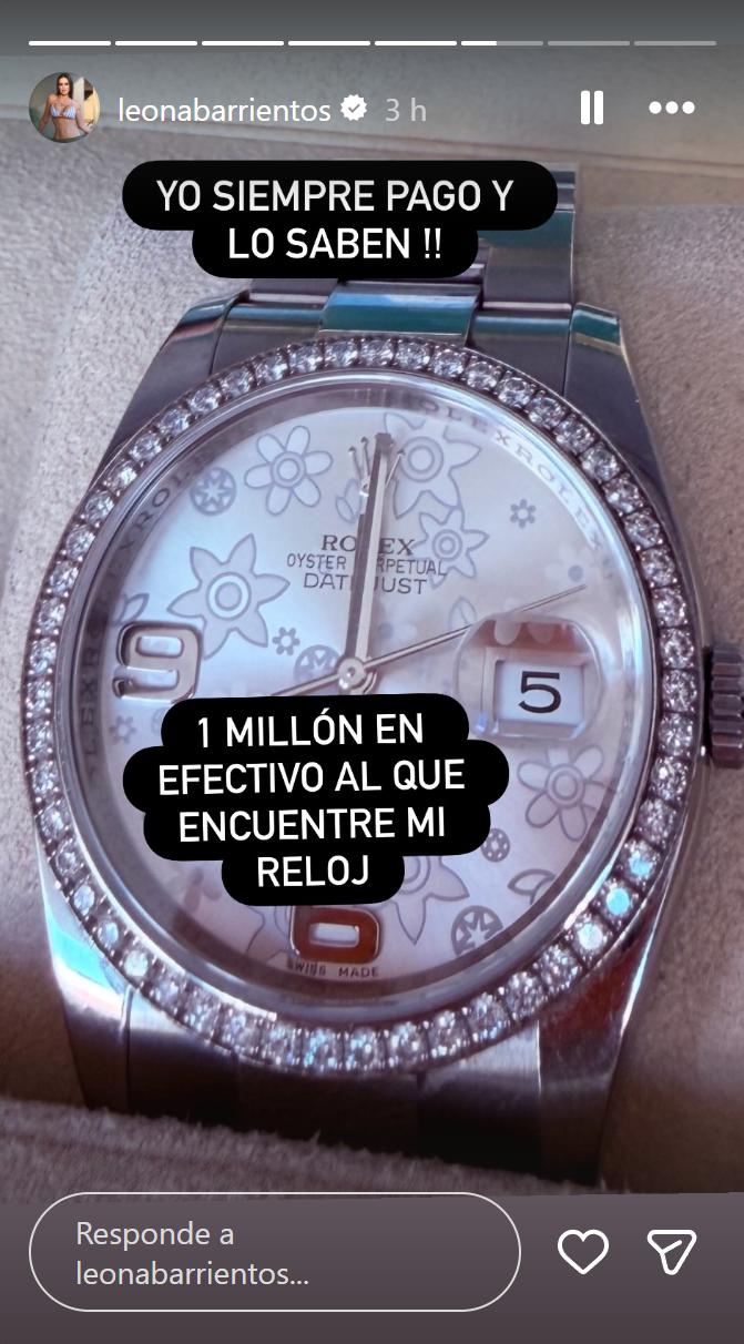Adriana Barrientos ofrece recompensa por su lujoso reloj | Instagram