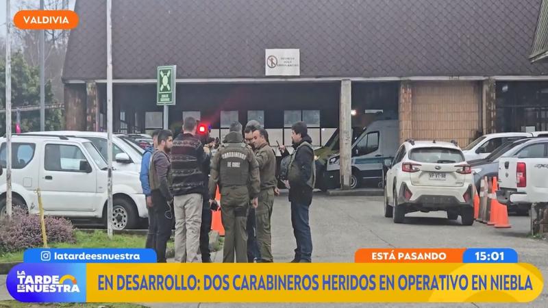 Dos carabineros fueron baleados en Niebla