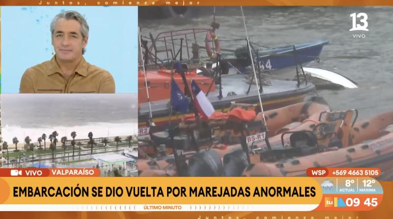 Valparaíso: marejadas hunde embarcación.