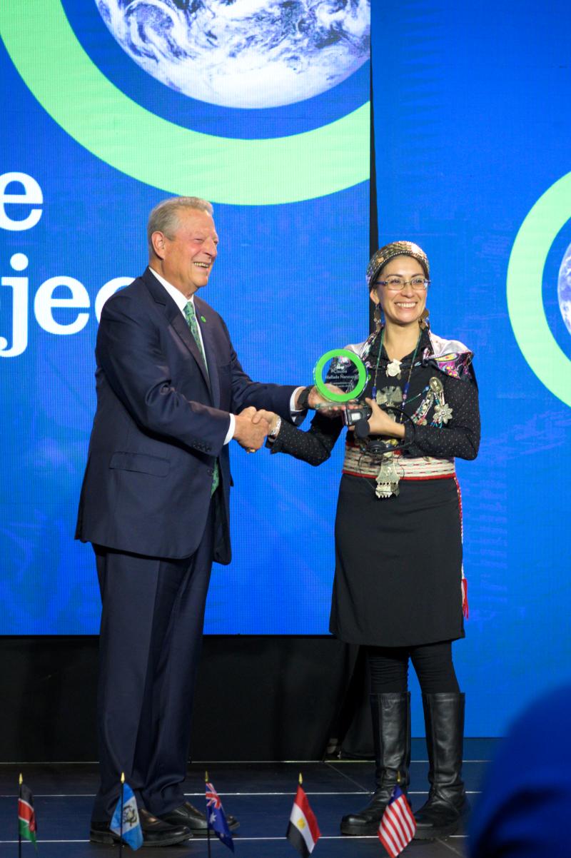 The Climate Reality Project premia a Claudia Mellado Ñancupil.