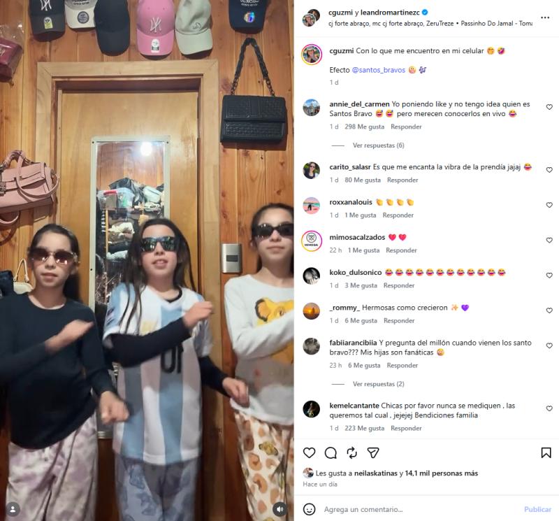 Trillizas de Leandro Martínez sorprenden con lo grandes que están | Instagram