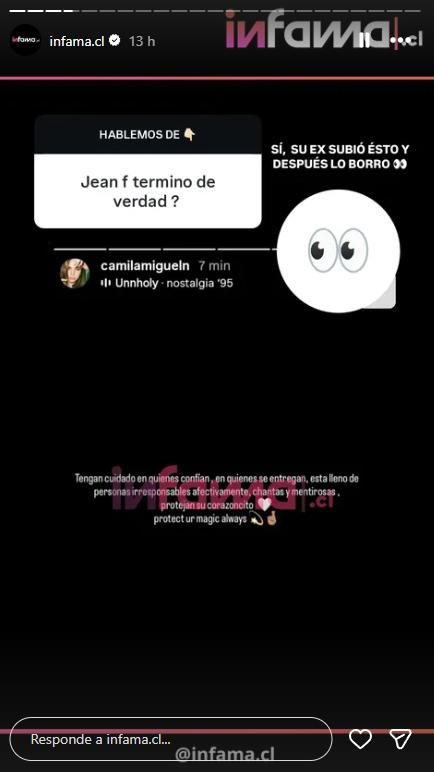 Ex pareja de Jean Philippe Cretton reacciona al término de la relación | Instagram