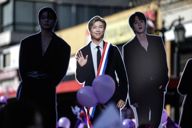 Marcha para que BTS actuara en el Estadio Nacional / Agencia Uno