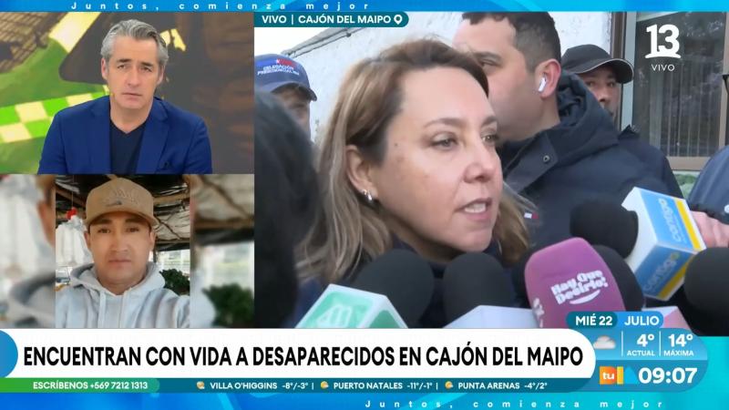 Encuentran con vida a las tres personas desaparecidas en el Cajón del Maipo