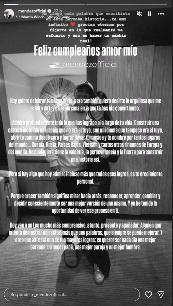 DJ Méndez responde a mensaje de su pareja | Instagram