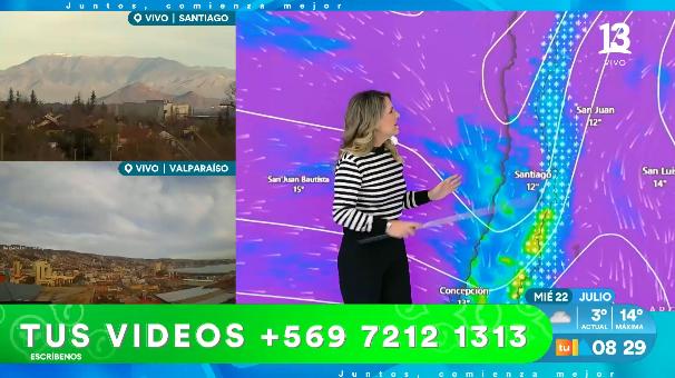 Michelle Adam explica cuándo vuelve la lluvia a Santiago.