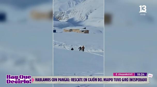 Pangal Andrade revela detalles del rescate en el Cajón del Maipo.