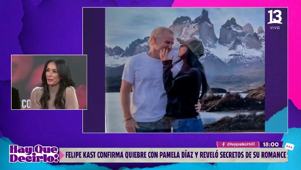 Pamela Díaz habla sobre su quiebre con Felipe Kast.