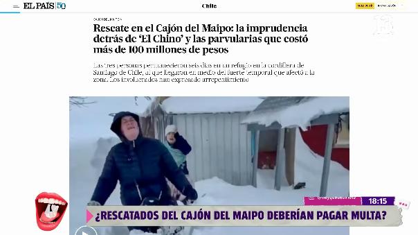 Rescate en el Cajón del Maipo habría costado 100 millones.