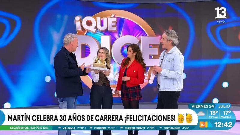 Martín Cárcamo celebra sus 30 años de carrera en Tu Día