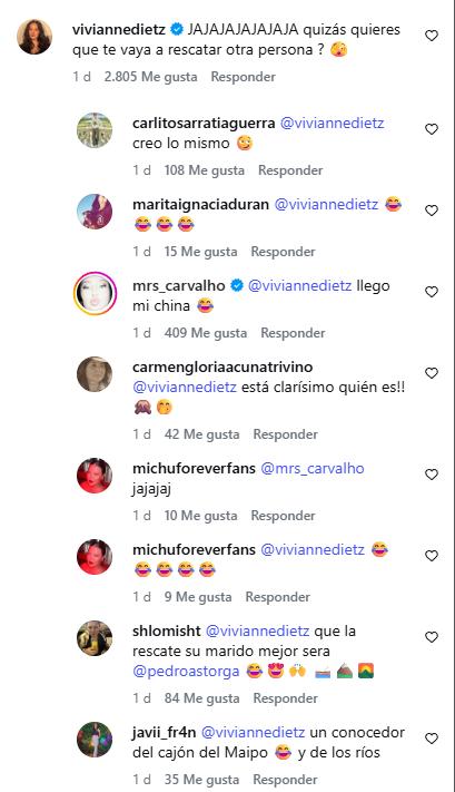 Comentario en publicación de Michelle Carvalho | Instagram