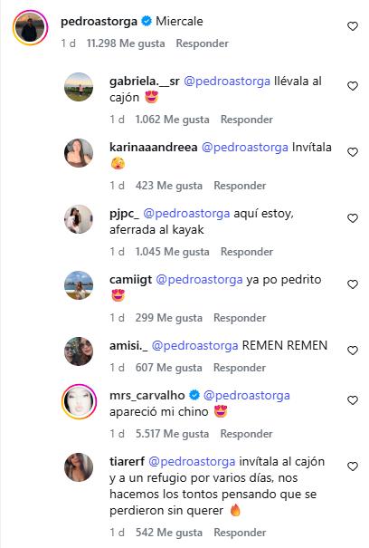 Reacción de Pedro Astorga a foto de Mchelle | Instagram