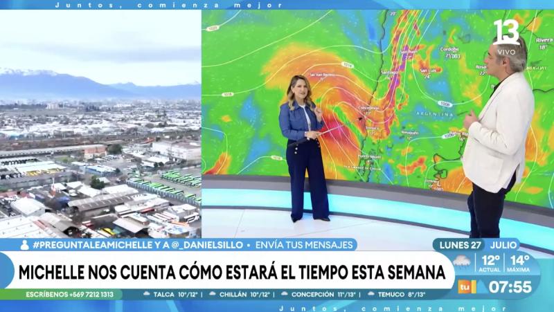 Lluvias en Santiago: Michelle Adam entrega nuevo informe del tiempo.