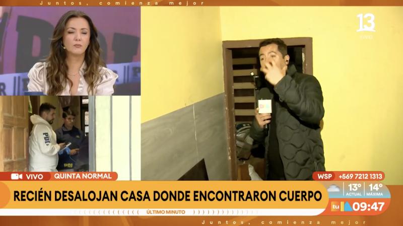 Desalojan casa en Quinta Normal por hallazgo de cuerpo enterrado.