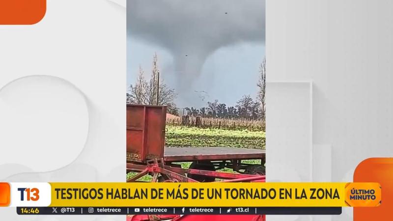 Videos: tres tornados afectaron a comunas de la región de Ñuble