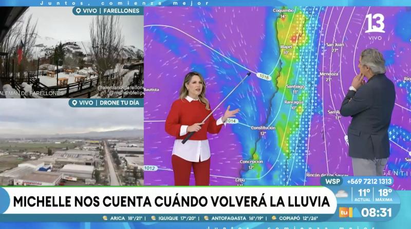Michelle Adam explica cuándo vuelven las lluvias a Santiago.