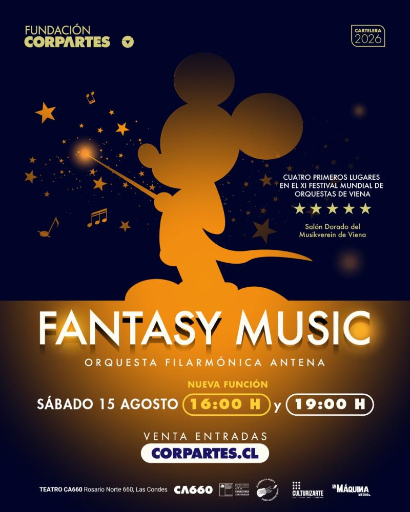 Llega a Fundación CorpArtes “Fantasy Music”, lo mejor de la música de Disney y Pixar.